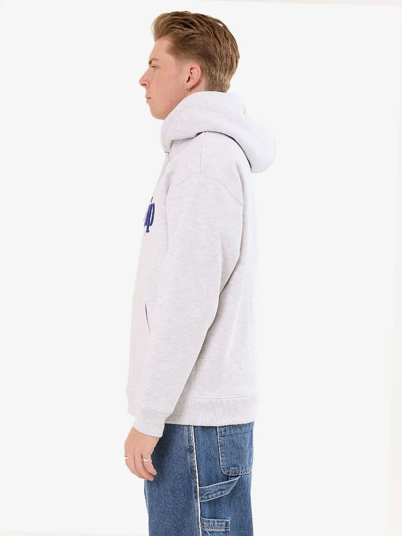 WORSHIP - Smoko Fleece Hood - SNOW MARLE