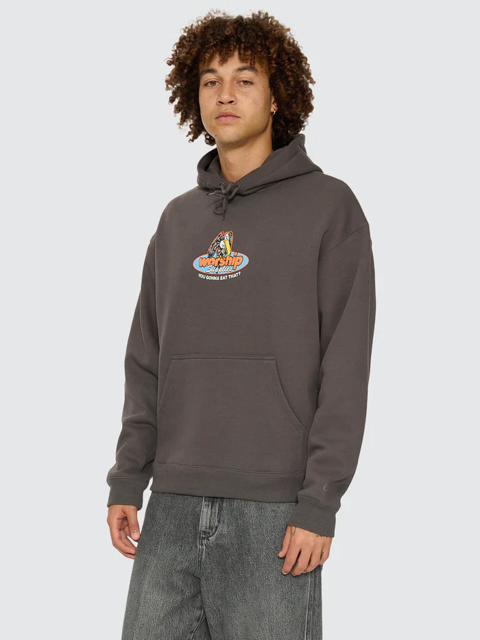 WORSHIP - Still Hungry Pullover Hood - WORN BLACK