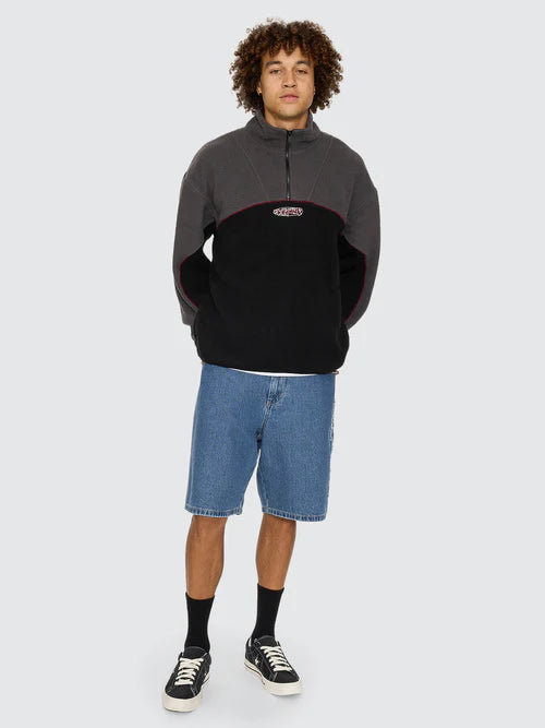 WORSHIP - Wyldstyle Quater Zip Sherpa Fleece - BLACK