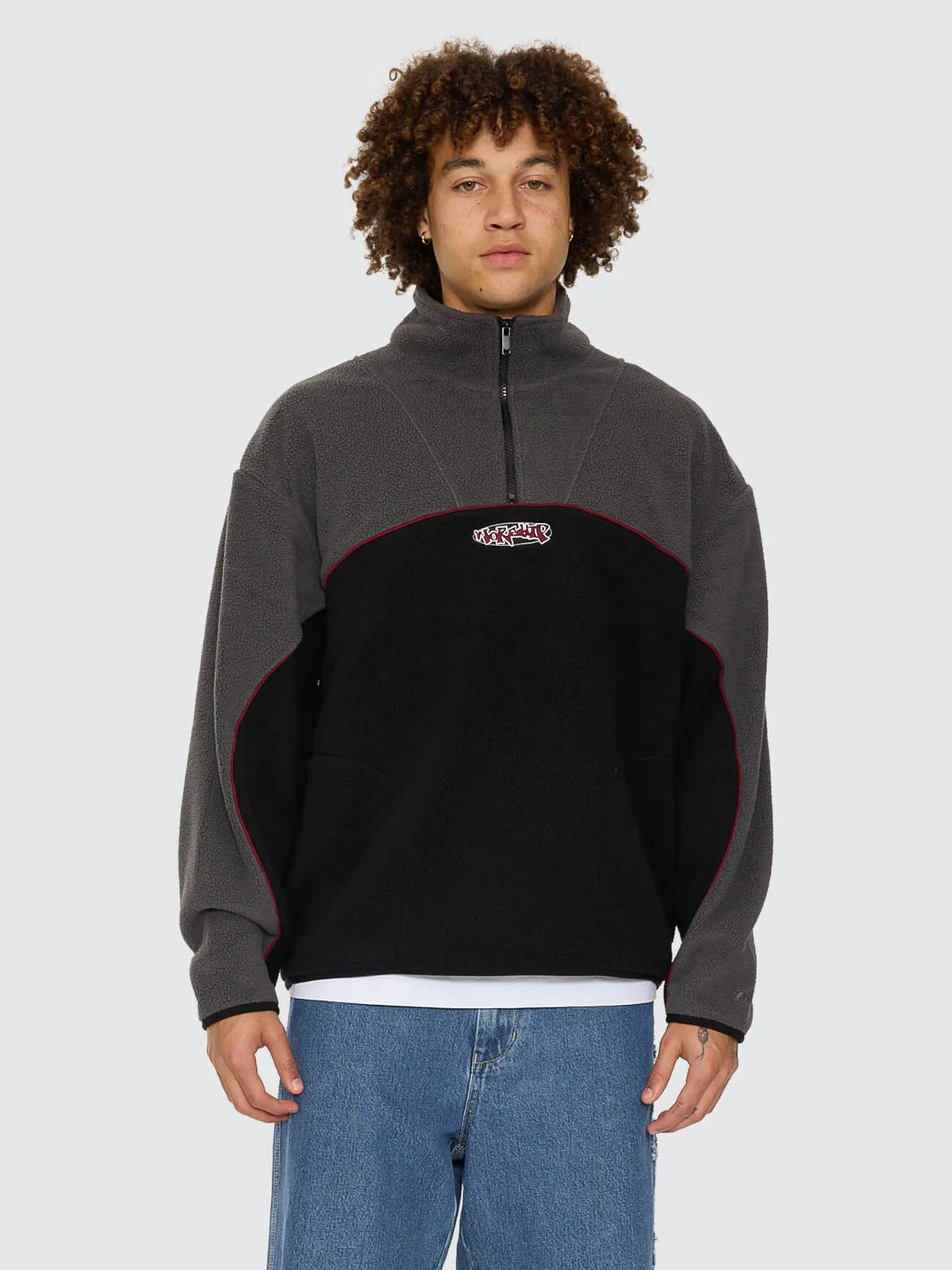 WORSHIP - Wyldstyle Quater Zip Sherpa Fleece - BLACK