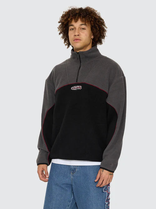WORSHIP - Wyldstyle Quater Zip Sherpa Fleece - BLACK