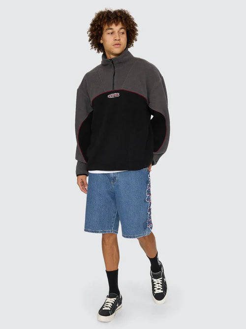 WORSHIP - Wyldstyle Quater Zip Sherpa Fleece - BLACK
