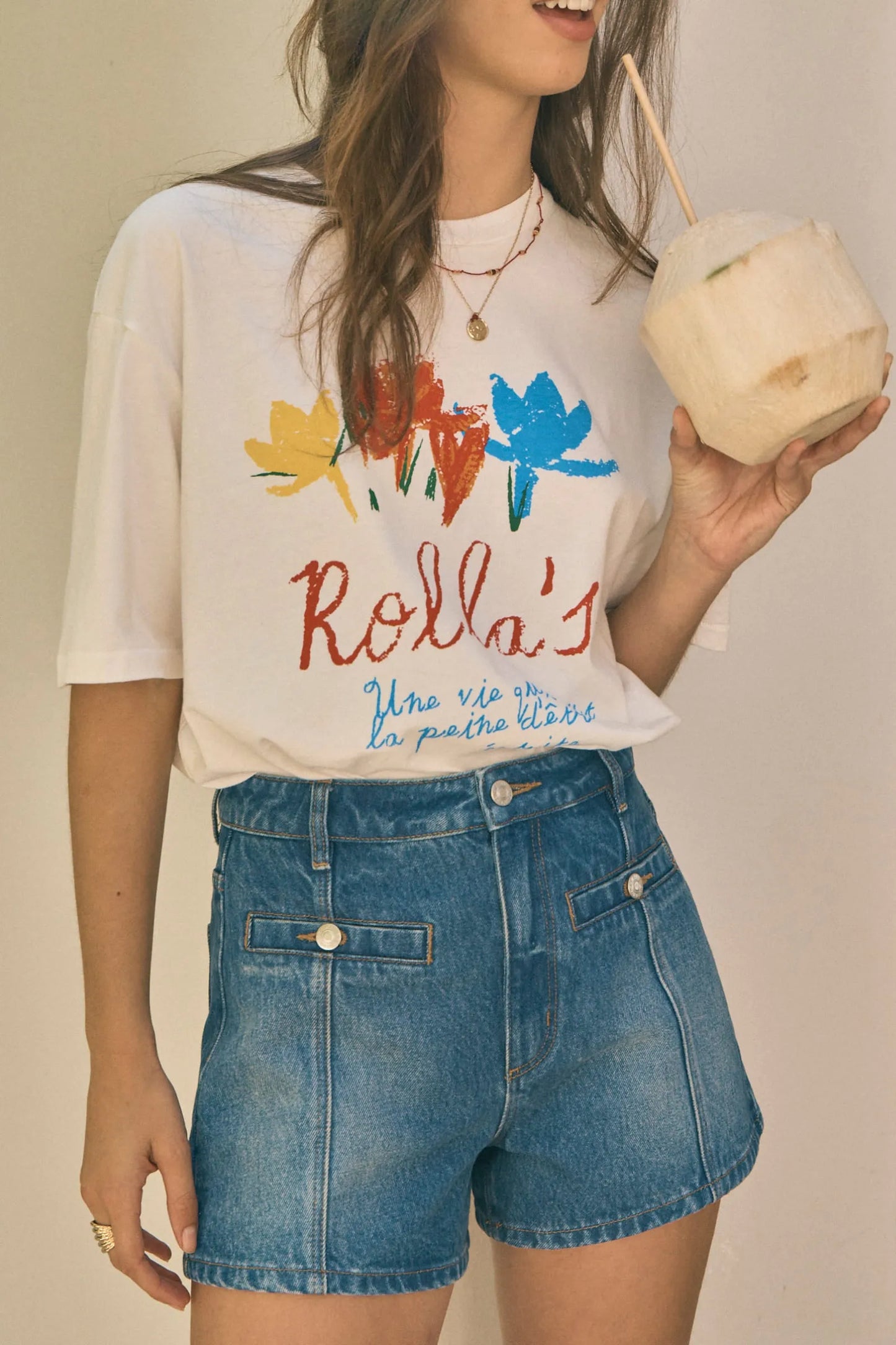 ROLLA'S - Off Duty Tee Pop - Vintage White