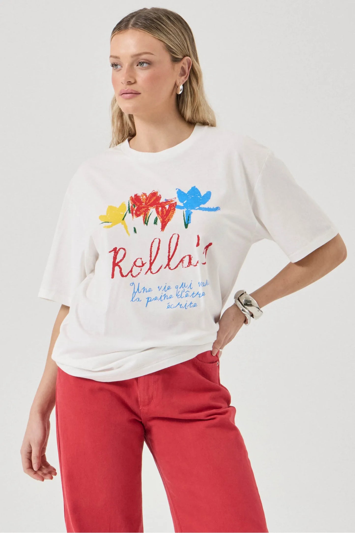 ROLLA'S - Off Duty Tee Pop - Vintage White