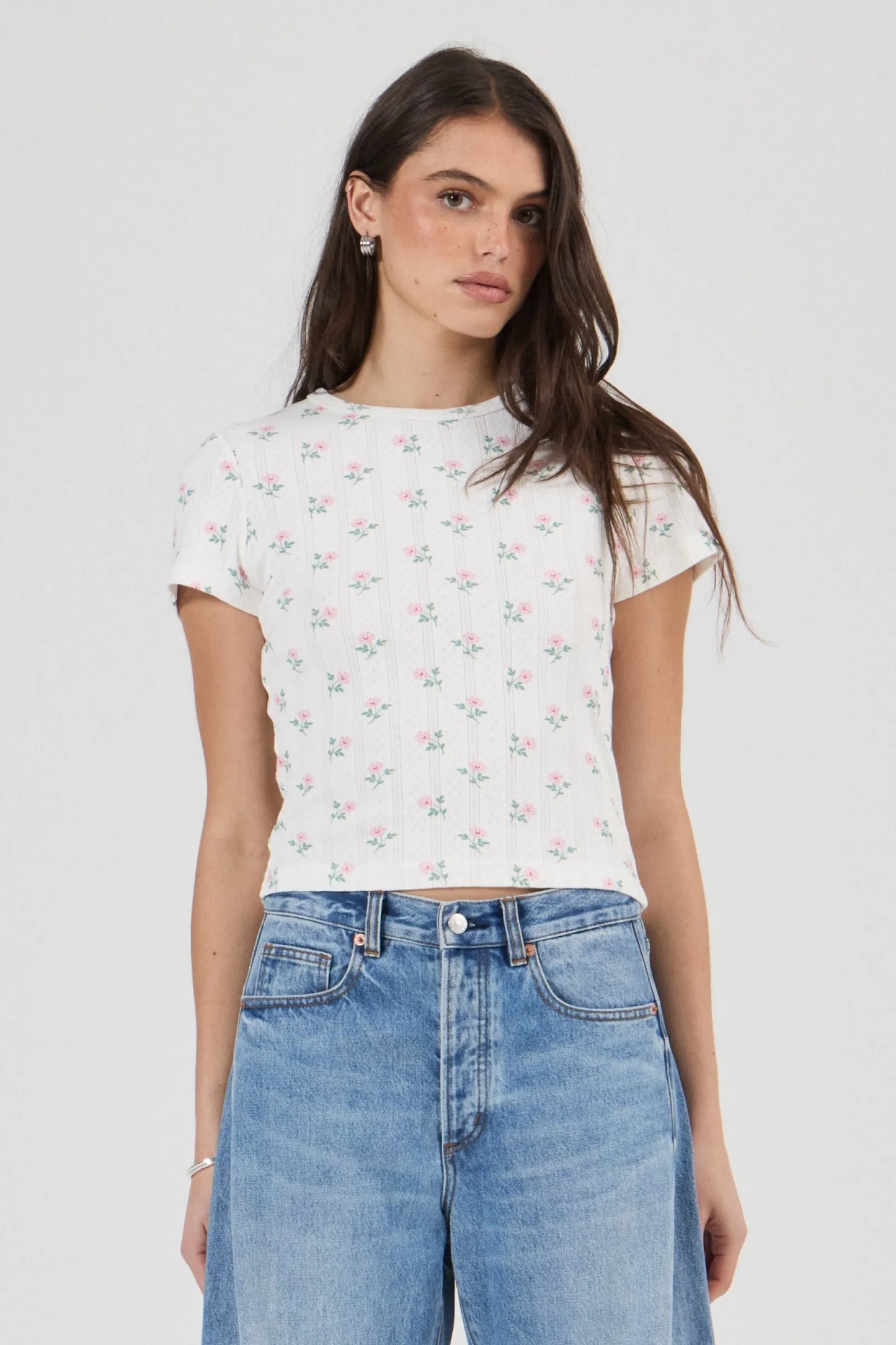 ROLLA'S - Pointelle Classic Tee - Posey