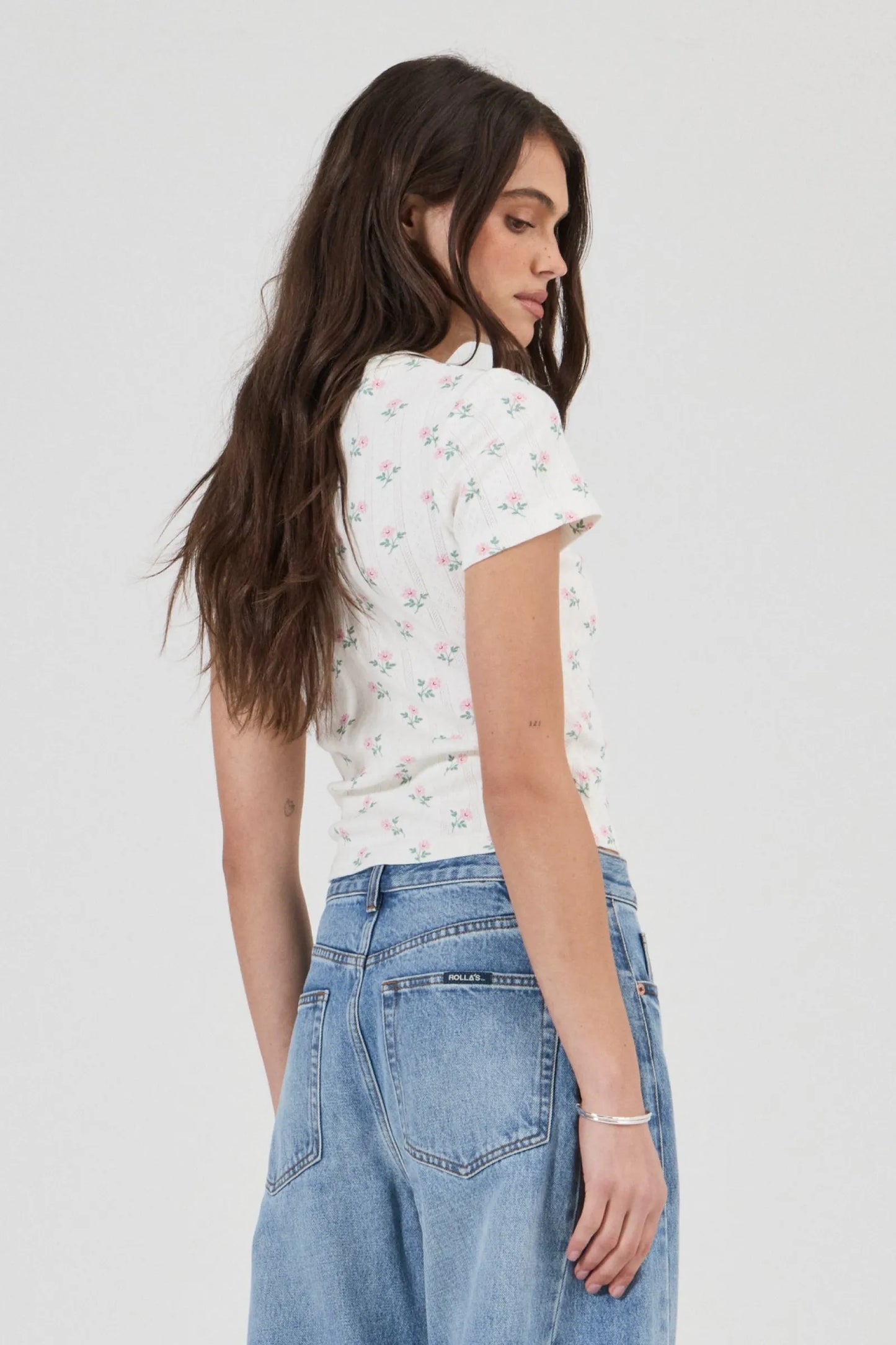 ROLLA'S - Pointelle Classic Tee - Posey