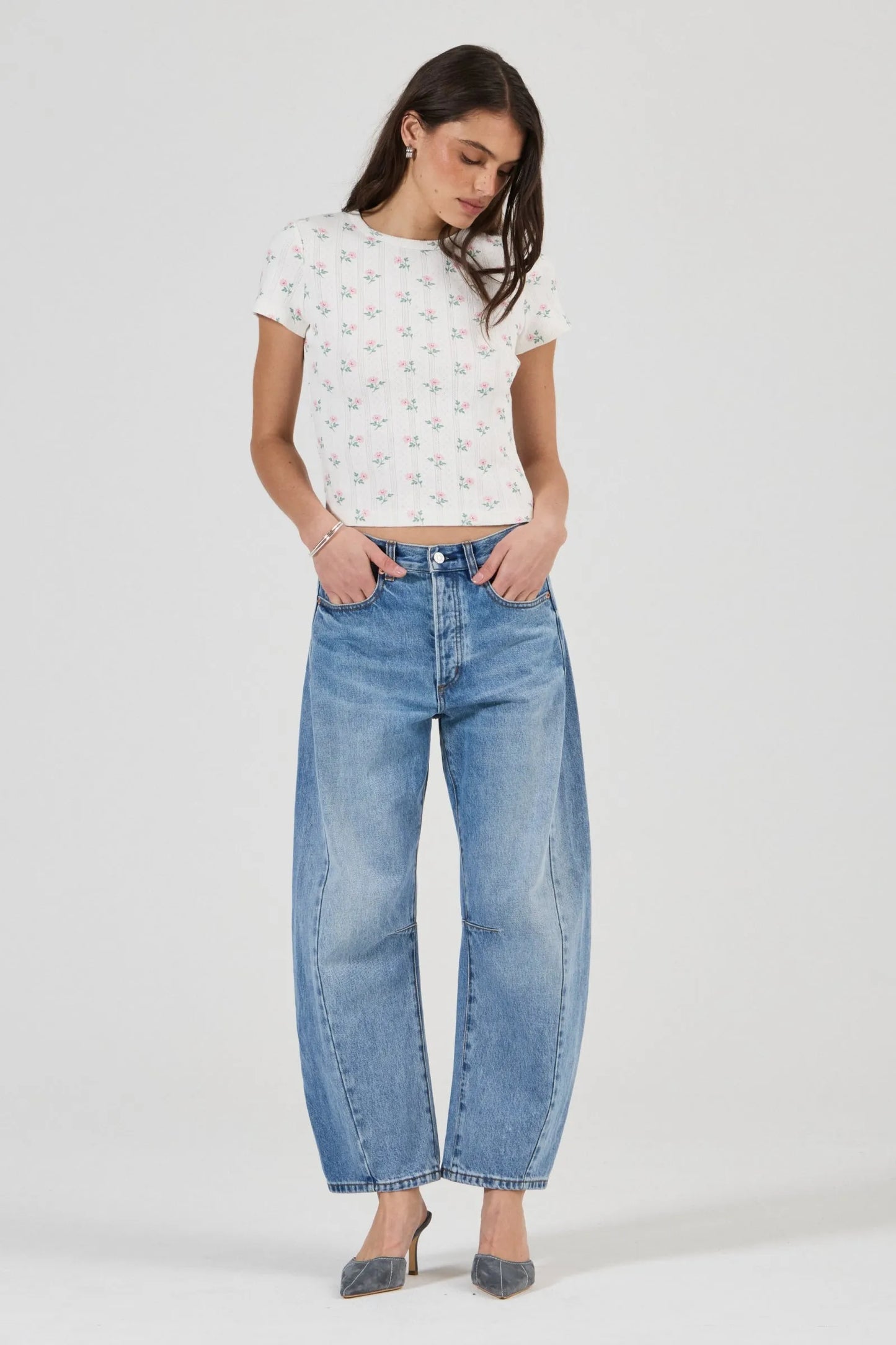 ROLLA'S - Pointelle Classic Tee - Posey