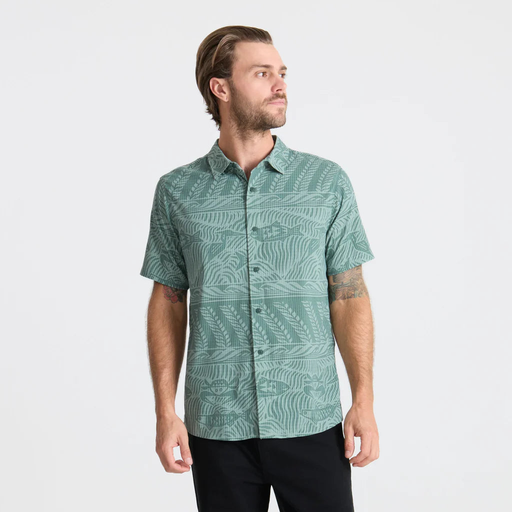 ROARK - Bless Up Breathable Stretch Shirt - Slate Green