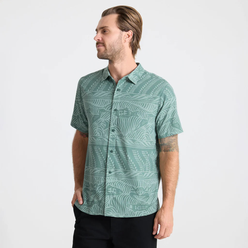 ROARK - Bless Up Breathable Stretch Shirt - Slate Green