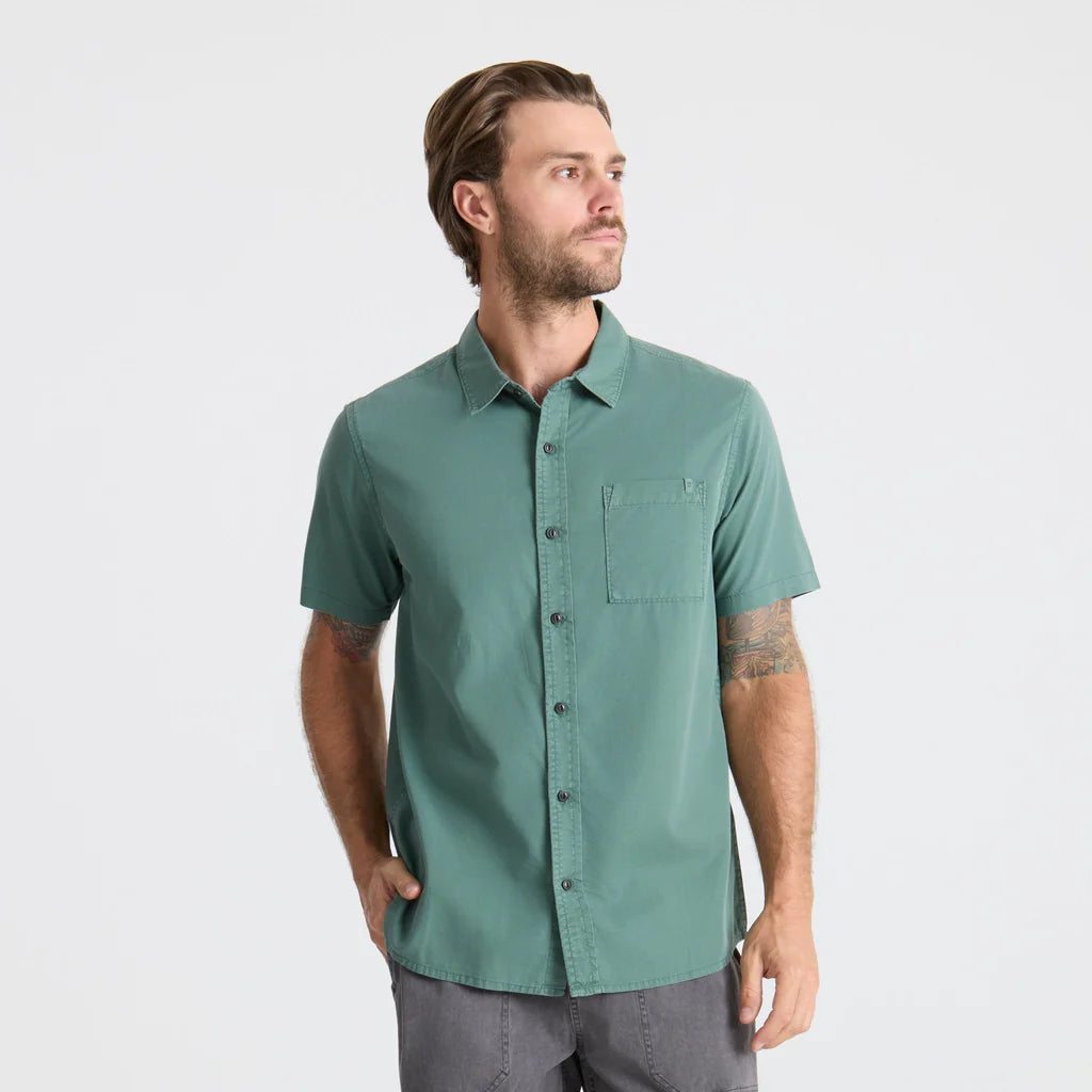 ROARK - Made to Fade SS Woven - Washed Slate Green