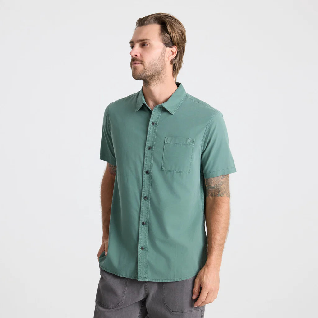ROARK - Made to Fade SS Woven - Washed Slate Green