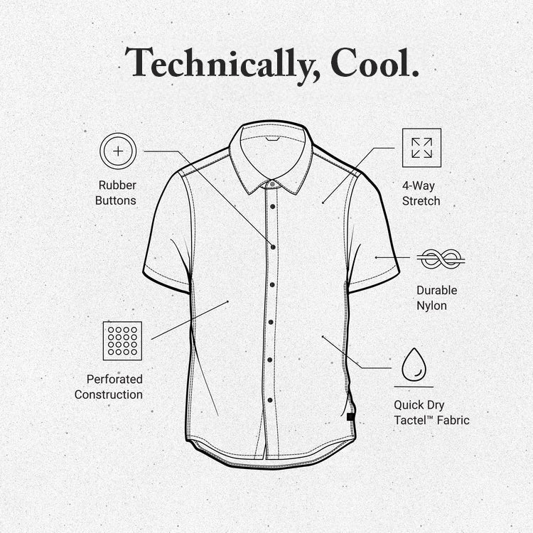 ROARK - Bless Up Breathable Stretch Shirt - Unbleached