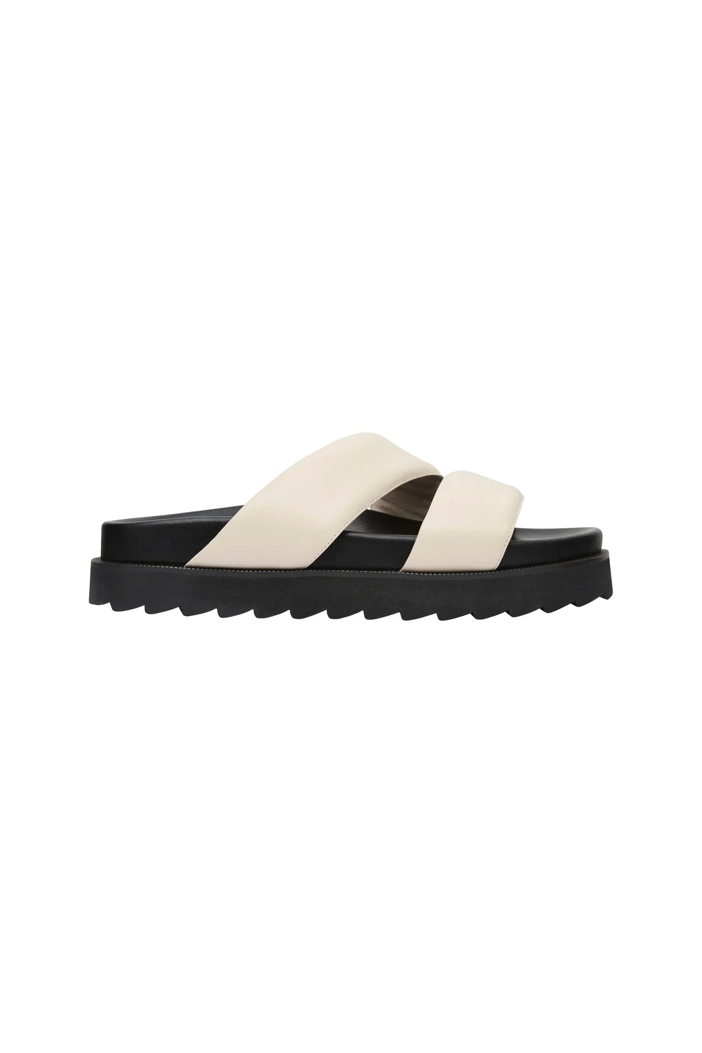 NUDE LUCY  - Platform Slide - BONE