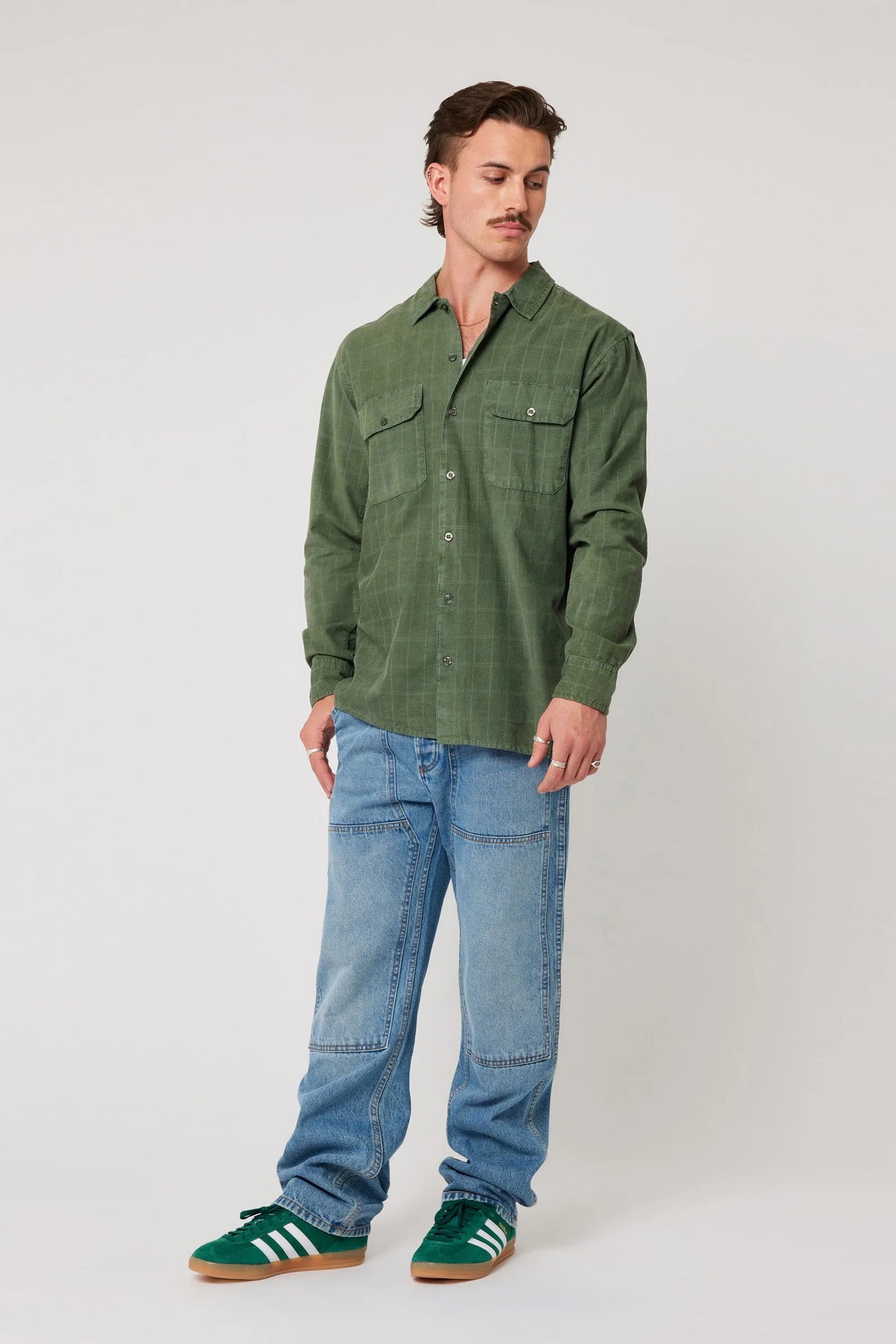 ROLLA'S - Ezy Cord LS Shirt - THYME