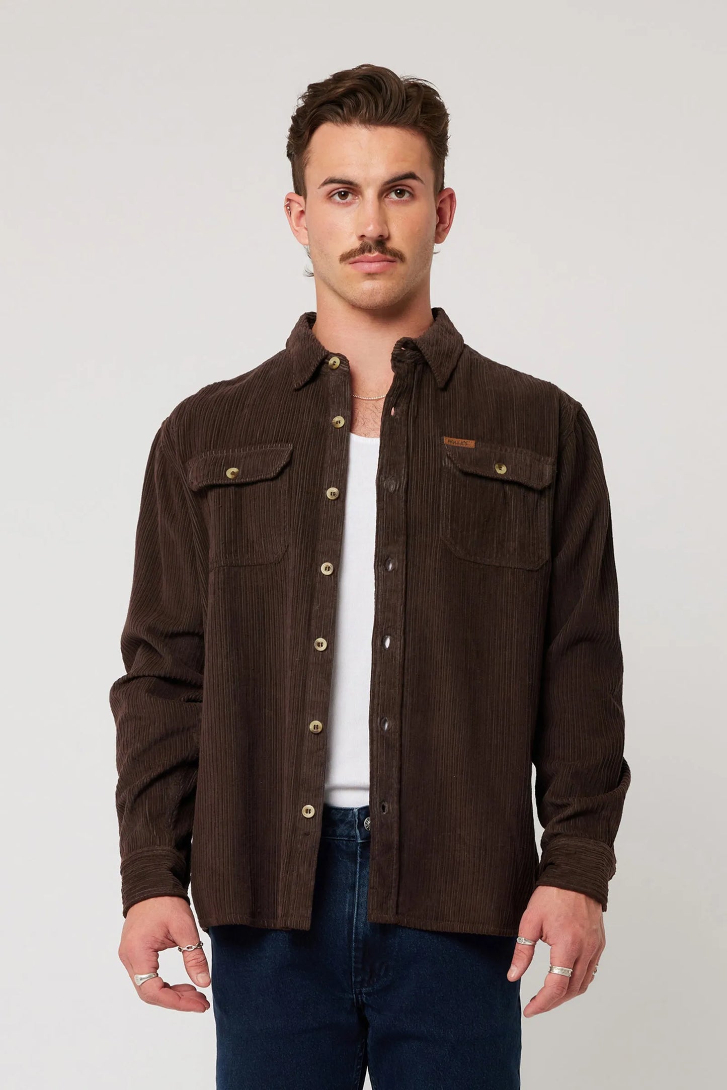 ROLLA'S - Trailer Chunky Cord Shirt - Brown