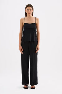 NUDE LUCY - Jaslynn Tencel Top - BLACK
