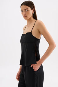 NUDE LUCY - Jaslynn Tencel Top - BLACK
