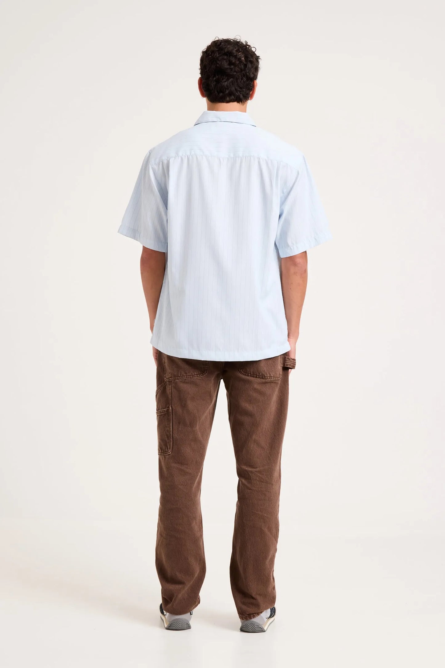 ROLLA'S - Business Stripe Bowler Shirt - LIGHT BLUE