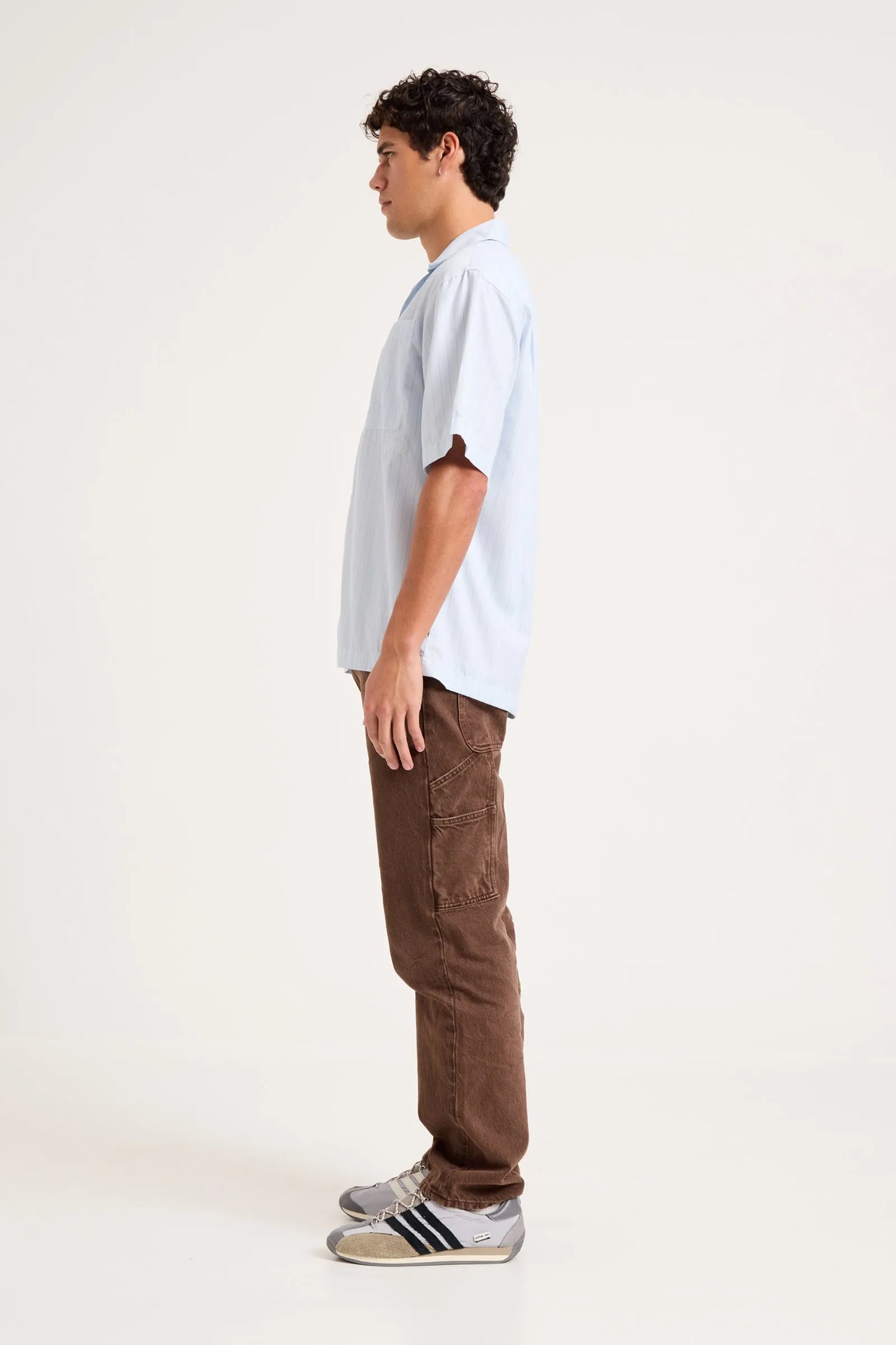 ROLLA'S - Business Stripe Bowler Shirt - LIGHT BLUE