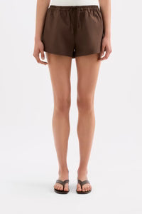 NUDE LUCY - Cerie Poplin Short - CHOCOLATE