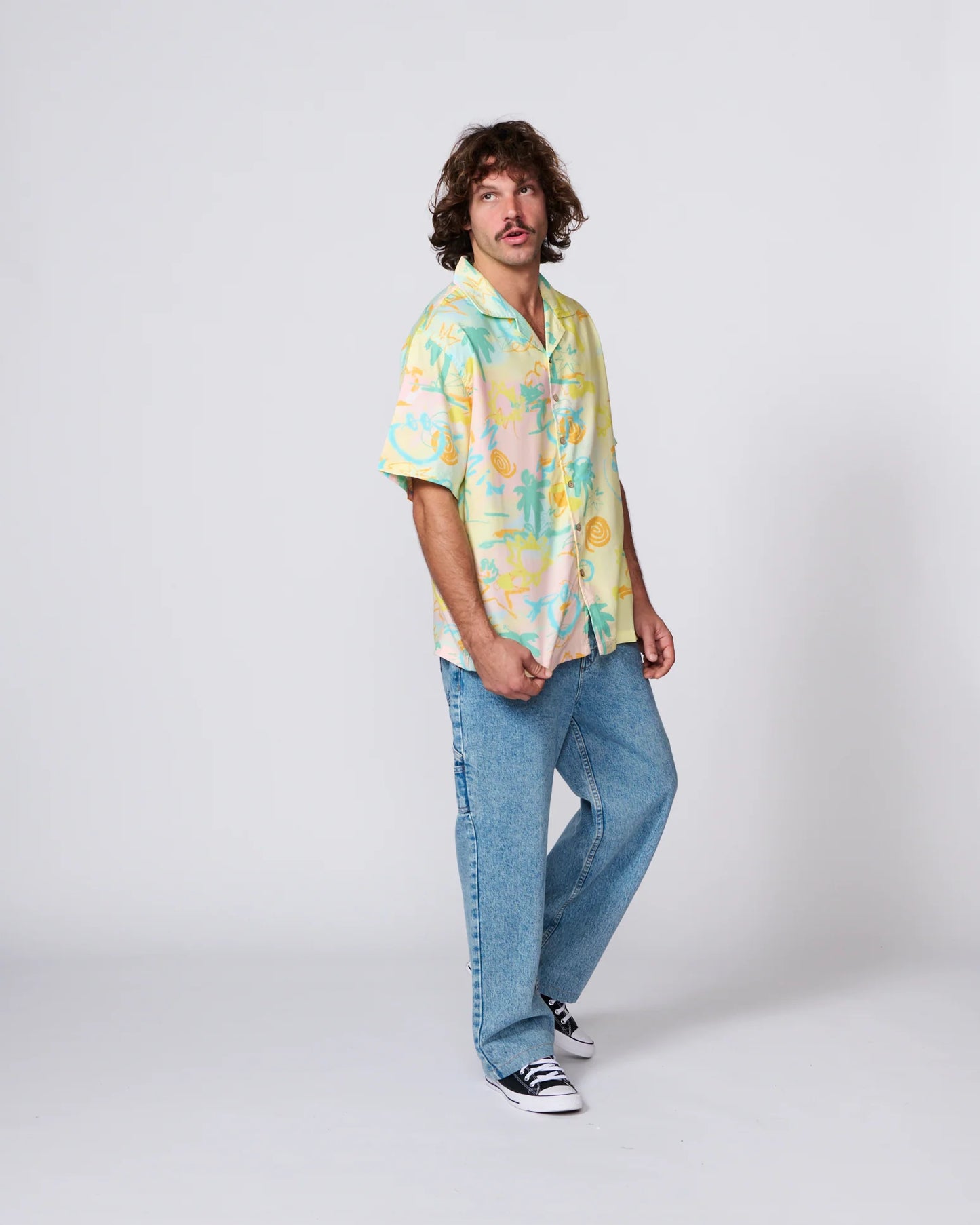 THE CRITICAL SLIDE SOCIETY - Scribbles SS Resort Shirt - PASTEL