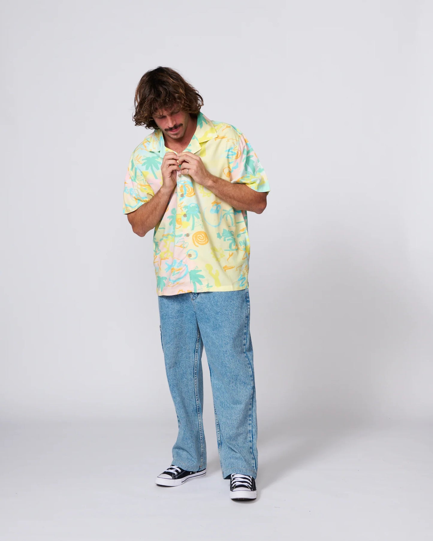 THE CRITICAL SLIDE SOCIETY - Scribbles SS Resort Shirt - PASTEL