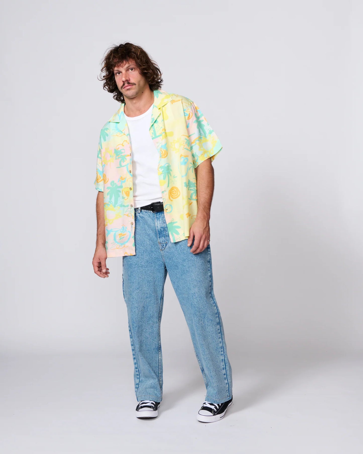 THE CRITICAL SLIDE SOCIETY - Scribbles SS Resort Shirt - PASTEL