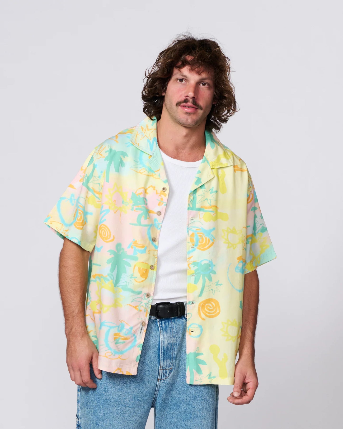 THE CRITICAL SLIDE SOCIETY - Scribbles SS Resort Shirt - PASTEL