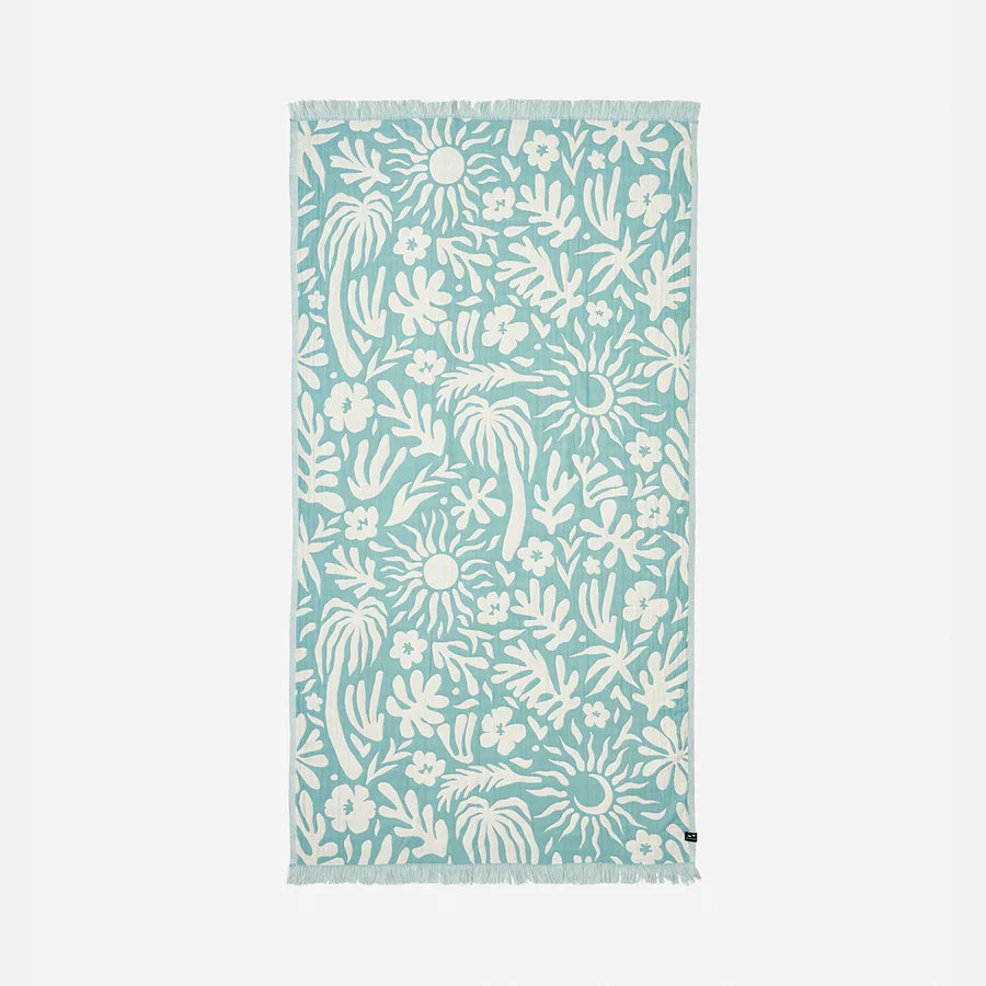 SLOWTIDE - Sunny Driftweave Turkish Towel - Sky Blue