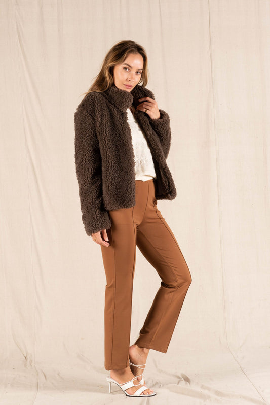 VALERIA LABEL -  BAILEY  JACKET - CHOCOLATE