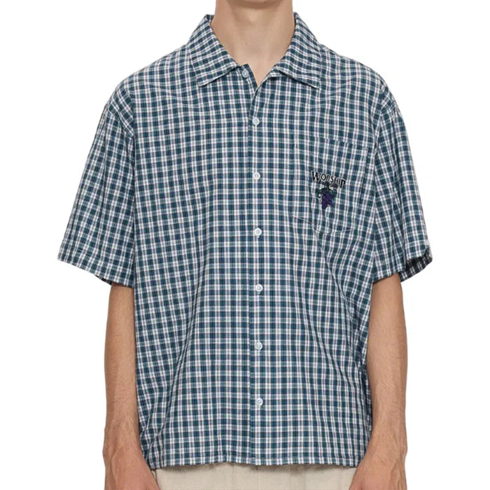 WORSHIP - Satisfaction Short Sleeve Shirt - Dark Blue