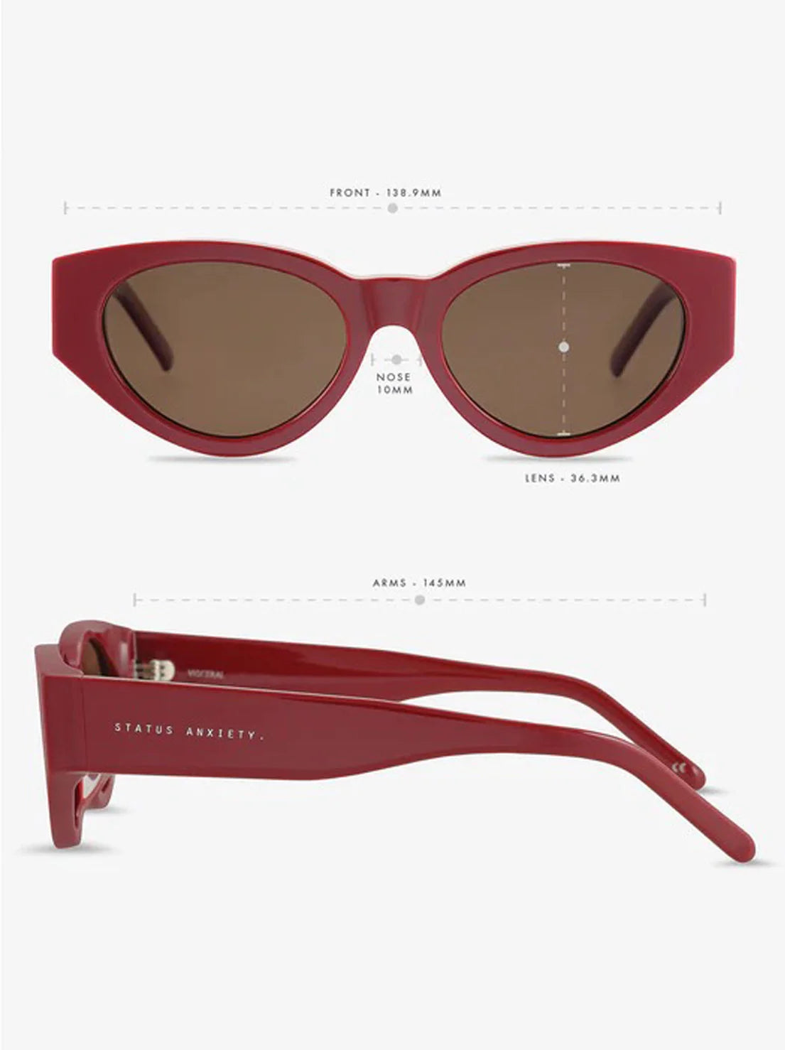 STATUS ANXIETY - Visceral Sunglasses - CHERRY