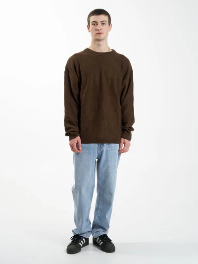 THRILLS - Linked Crew Knit - Chocolate Plum