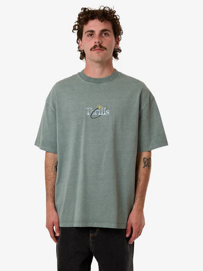 THRILLS - AMBIENT CONNECTIONS BOX FIT OVERSIZE TEE - Chinois Green