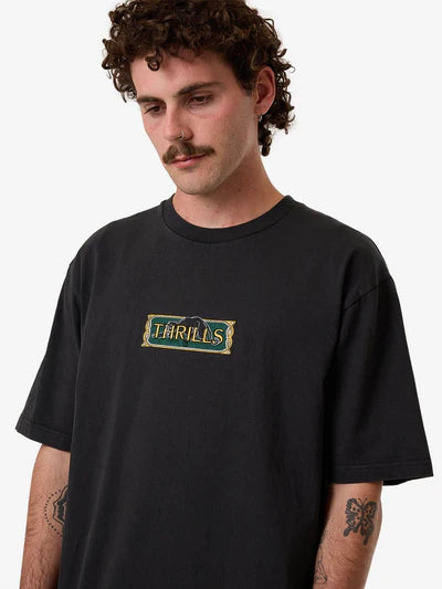 THRILLS - BEHIND IT ALL OVERSIZE FIT TEE - Pirate Black