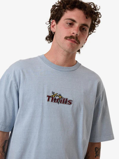 THRILLS - SOLACE OF NATURE OVERSIZE FIT TEE - Blue Fog
