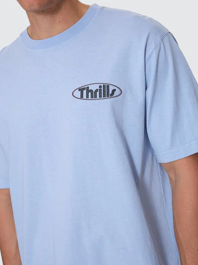 THRILLS - Val For The Win Oversize Fit Tee - PLACID BLUE