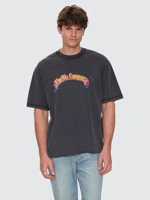 THRILLS - Fury Box Oversize Cropped Tee - TEMPLE GREY