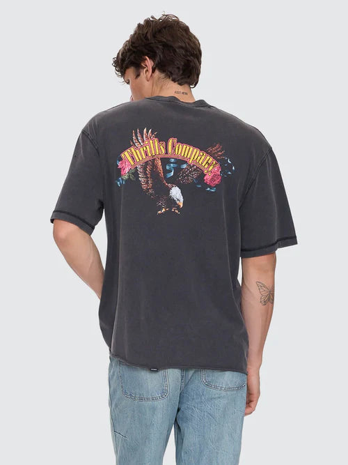 THRILLS - Fury Box Oversize Cropped Tee - TEMPLE GREY