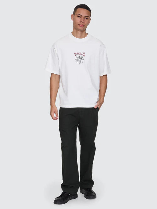 THRILLS - Stagger Box Fit Oversized crpped Tee - Snow White