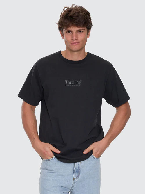 Thrills - Thrills Workwear Embro Merch Fit Tee - Pirate Black
