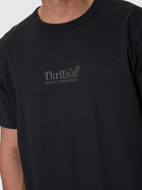 Thrills - Thrills Workwear Embro Merch Fit Tee - Pirate Black