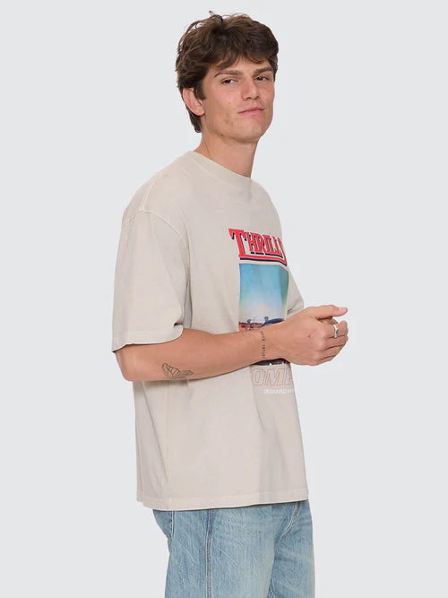 THRILLS - Skerrt Box Fit Oversize Cropped Tee - Oatmeal