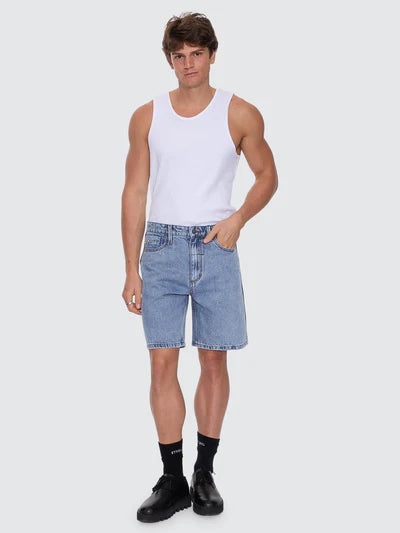 THRILLS - Heavy Voltage Slacker Relaxed Denim Short - Garage Blue