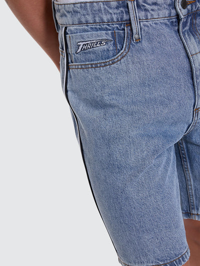 THRILLS - Heavy Voltage Slacker Relaxed Denim Short - Garage Blue