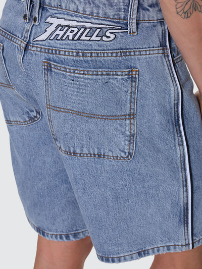THRILLS - Heavy Voltage Slacker Relaxed Denim Short - Garage Blue