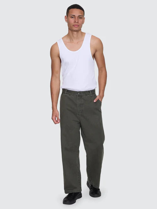 THRILLS - Stagger Big Slacker Cropped Pant - Oil Green