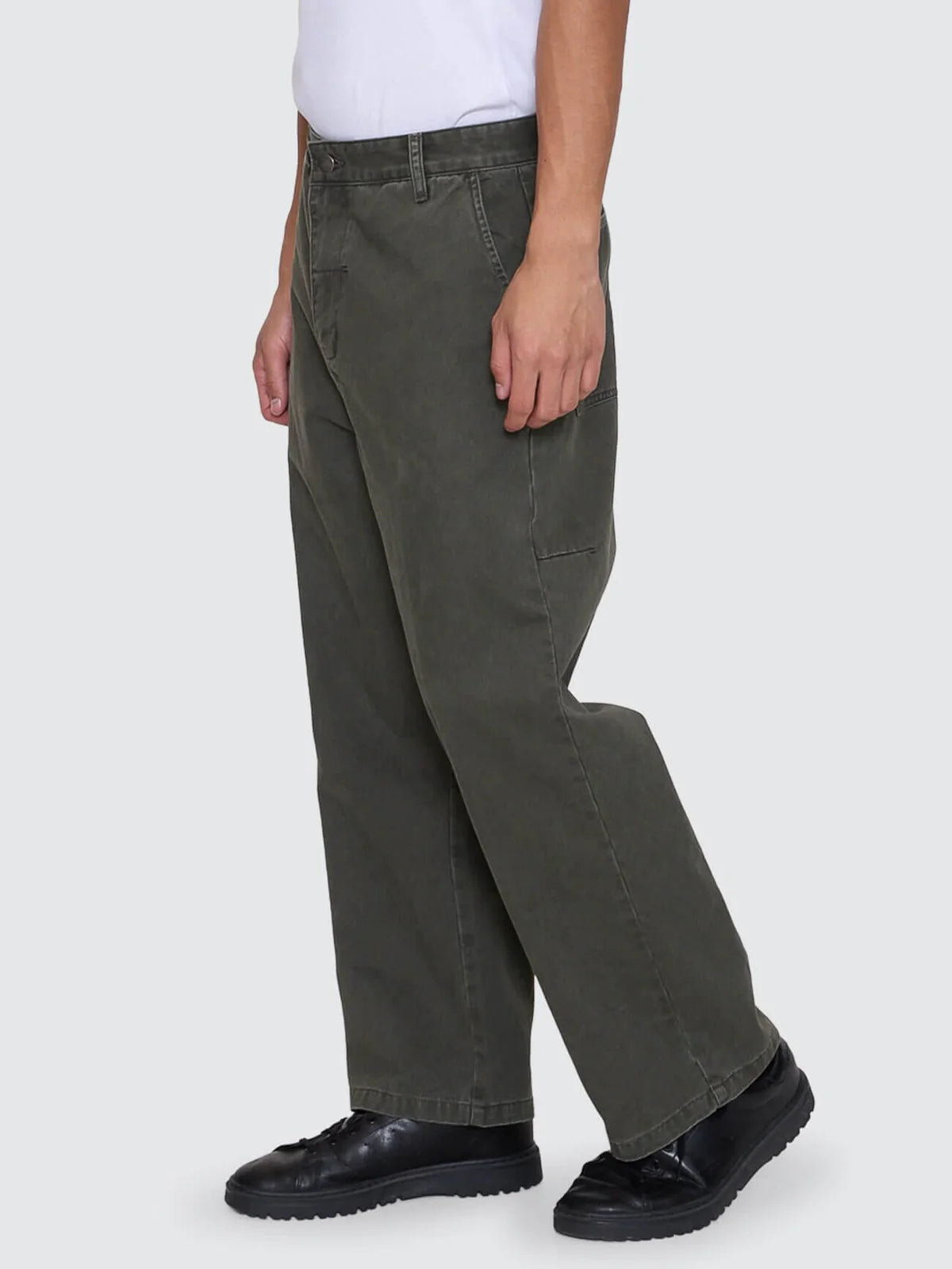 THRILLS - Stagger Big Slacker Cropped Pant - OIL GREEN