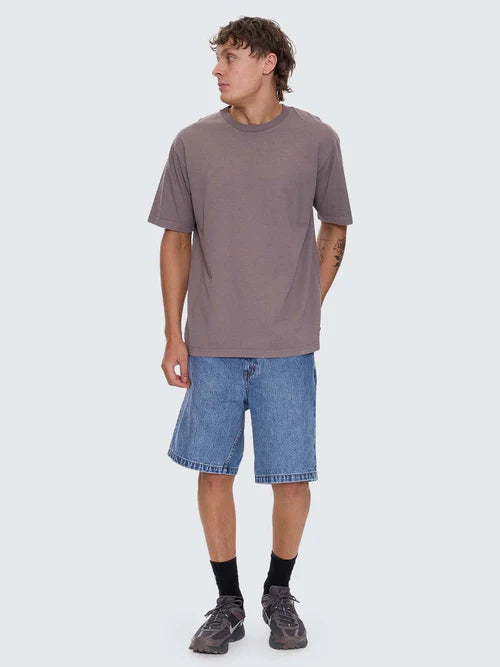 THRILLS - Mid Slacker Relaxed Long Denim Short - Deep Vintage Blue