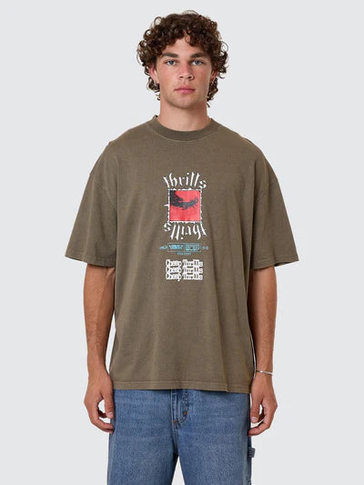 THRILLS - Cheap Thrills Box Fit Oversize Tee - Tarmac